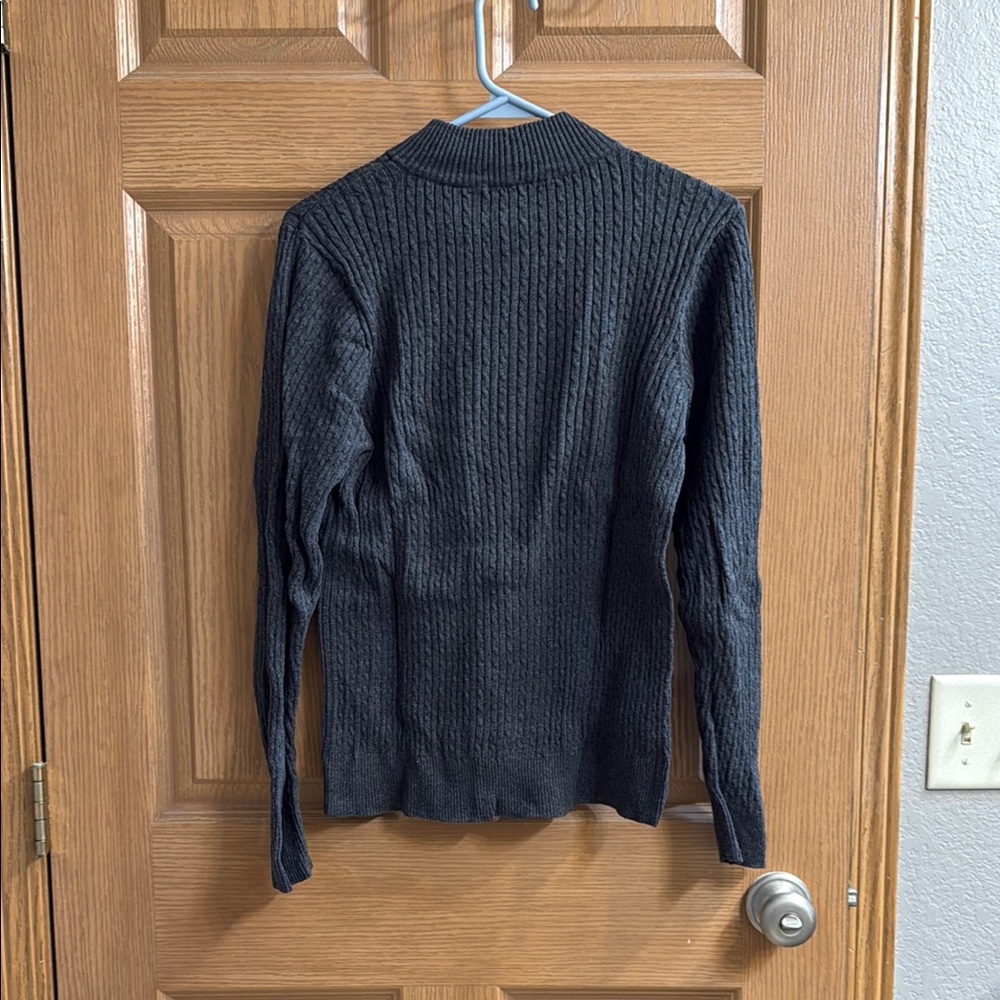 Black Ribbed Knit Sweater - Picture 3 of 3
